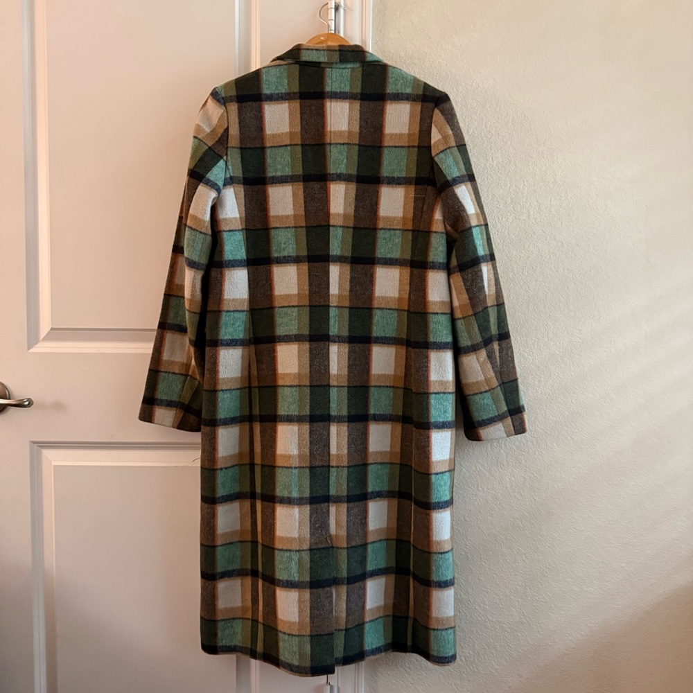 Anthropologie Scotch & Soda Plaid Single Breasted Coat - Picture 6 of 7